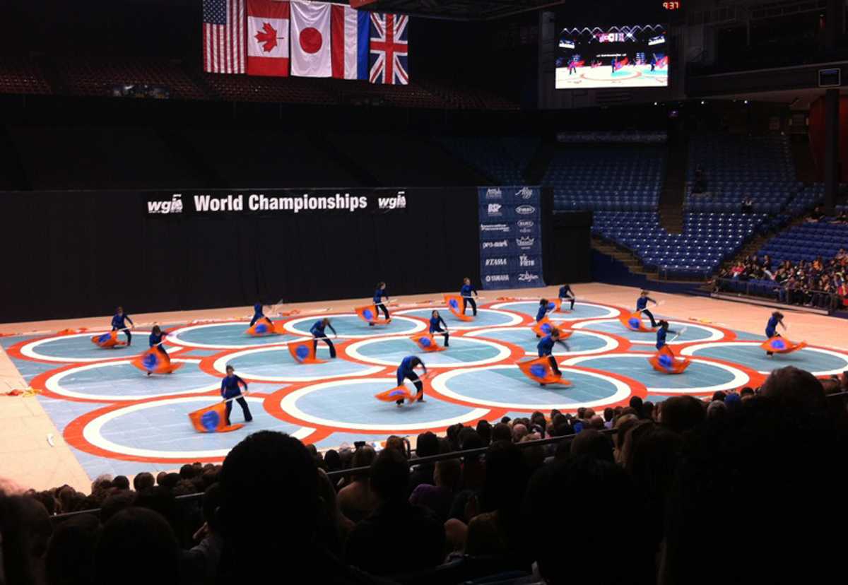 The BHS color guard performs during the Winterguard International ...