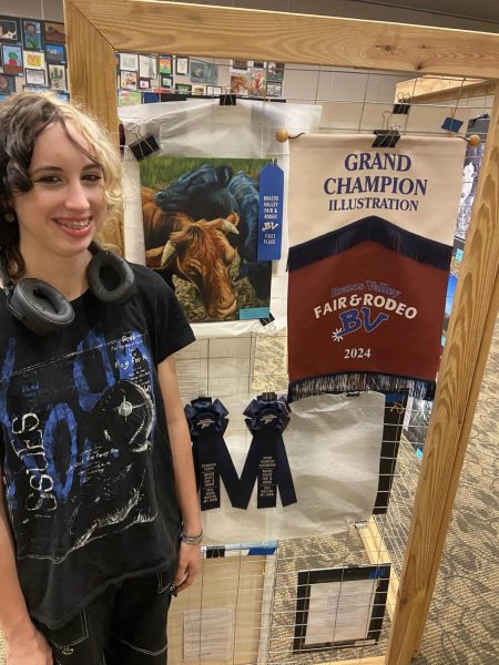 Junior Pluto Krotulski won Grand Champion Illustration at the Brazos Valley Fair.