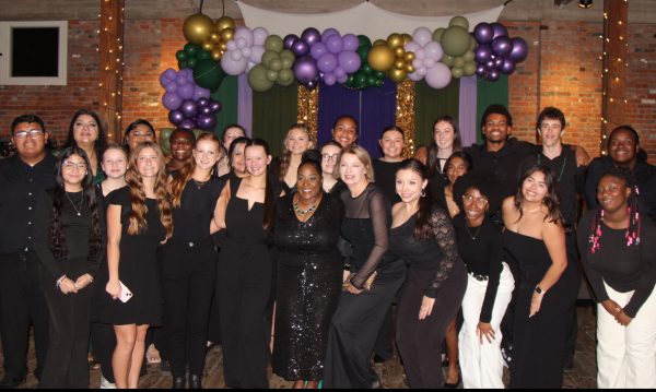 Bryan ISD student ambassadors gather during the Brazos Valley Blessings Gala.